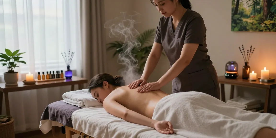 Experience 남양주출장안마 in a serene massage therapy room with calming ambiance.